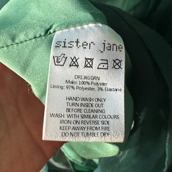Sister Jane Organza Maxi Smock Dress, Green, XS / S - Picture 11 of 11